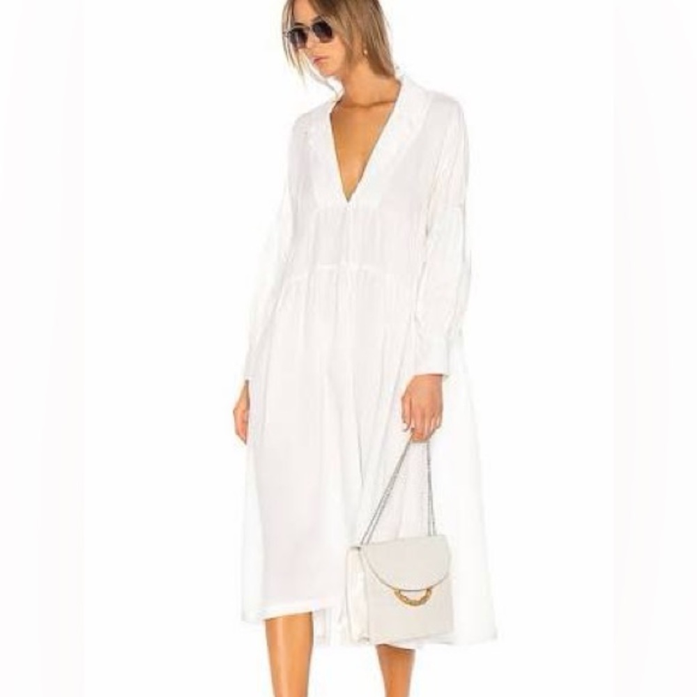 L'ACADEMIE The Celina Midi Dress in White